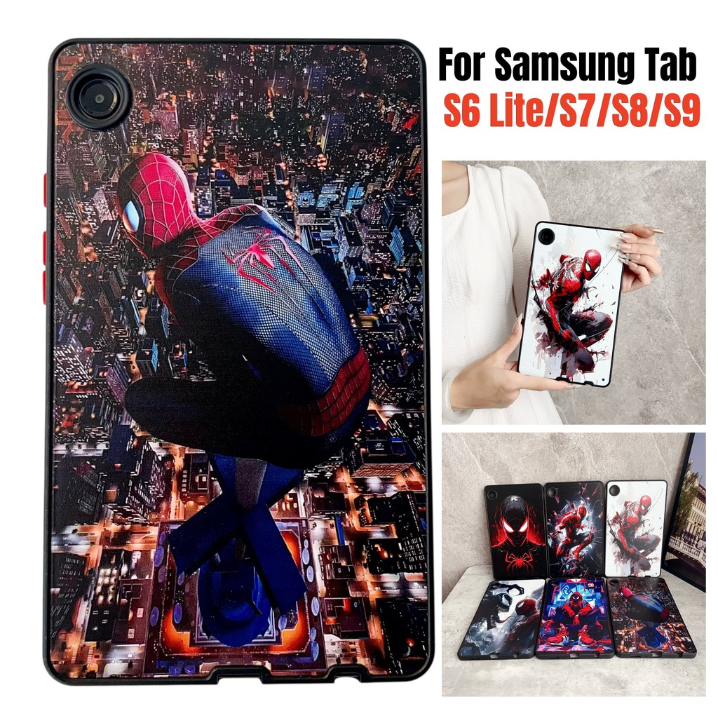 SAMSUNG สําหรับSamsung Tab S6 Lite 10.4 S7 S8 S9 11.0 Marvel Spider-ManกรณีSM-X710 X700 T870 X706 T8