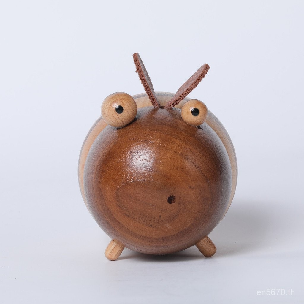 บรรยากาศเพิ่มน่ารักเครื่องประดับที่สําคัญกล่องไม้จิ้มฟันบ้านสร้างสรรค์ไม้เนื้อแข็งผึ้งวอลนัท xp2ก