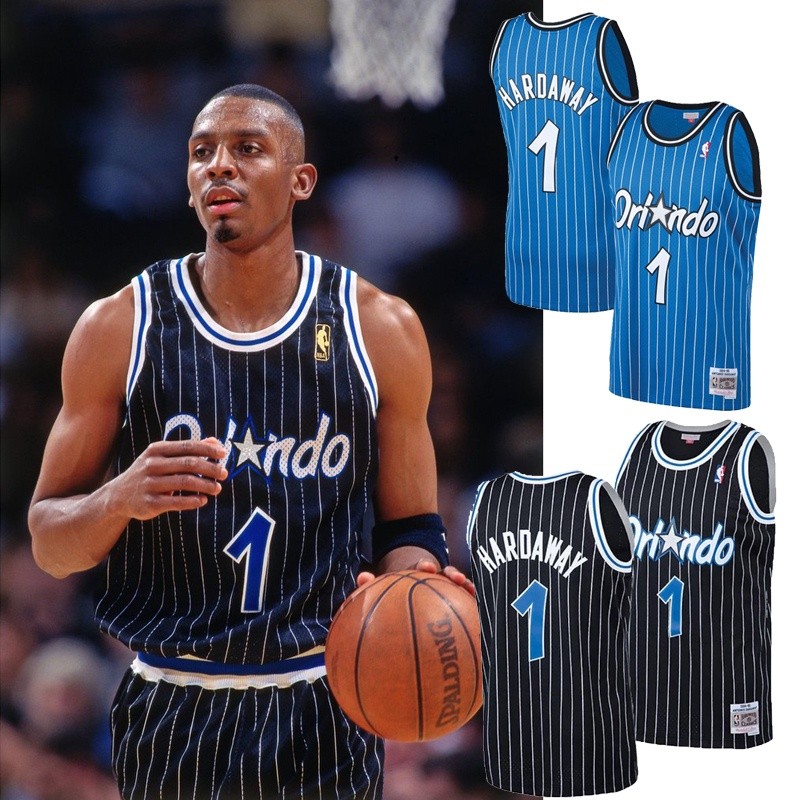ผู้ชายs Orlando Magic Penny Hardaway สีดํา 1994-95 HWC Mitchell &Ness Jersey