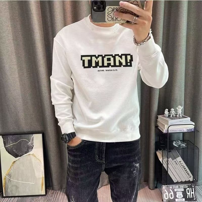 เวอร์ชั่นเกาหลีอินเทรนด์รอบคอหลวมสไตล์ 23ins ฤดูใบไม้ร่วงฤดูหนาว NEW2025 ผู้ชายผู้หญิงคู่สไตล์ Heavy