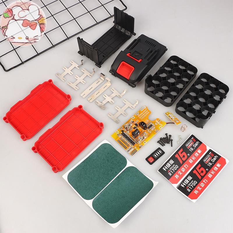 Tast 21700 Li แบตเตอรี่พร้อมแผงวงจรสําหรับกล่อง DIY พร้อม BMS บอร์ด PCB ป้องกันการชาร์จสามารถติดตั้ง 10/15 แบตเตอรี่ EN