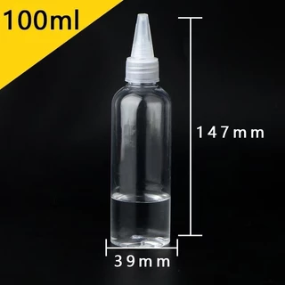 [10-200ml หลายข้อกําหนด] PET Transparent Tip Squeeze ขวดพลาสติก Sub-bottling เหมาะสําหรับสีเม็ดสี DIY หัตถกรรม