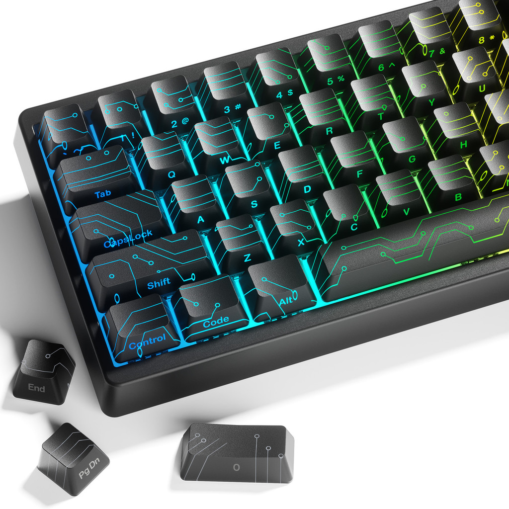 xvx Wooting คีย์แคป Electronic Vision 2.0 |แกะข้างโปร่งแสง IMD คัสตอม | คีย์บอร์ดกลไก