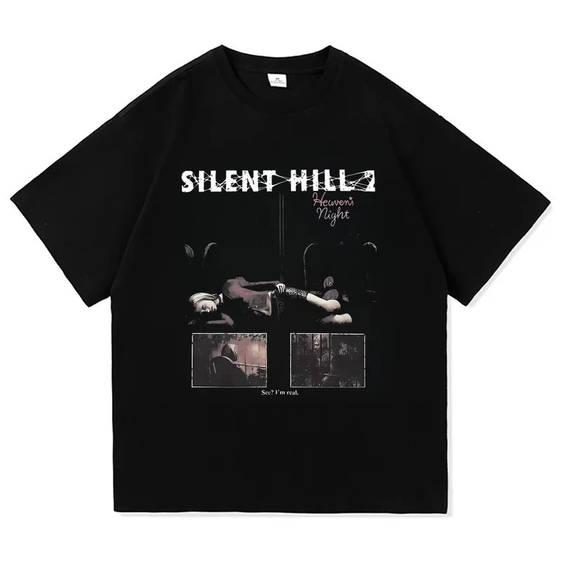KATUN Street clothing เสื้อยืดผู้ชาย Pyramid Head Silent Hill คอกลมคอลเลกชันใหม่เสื้อยืดผ้าฝ้ายน่ารั