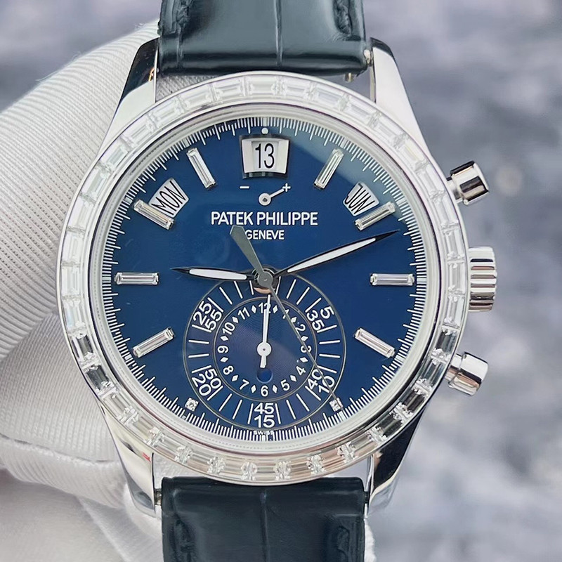 Patek Philippe Philippe Complex Function Chronograph Series 5961P-001 นาฬิกาผู้ชายกลไกอัตโนมัติปฏิทิ