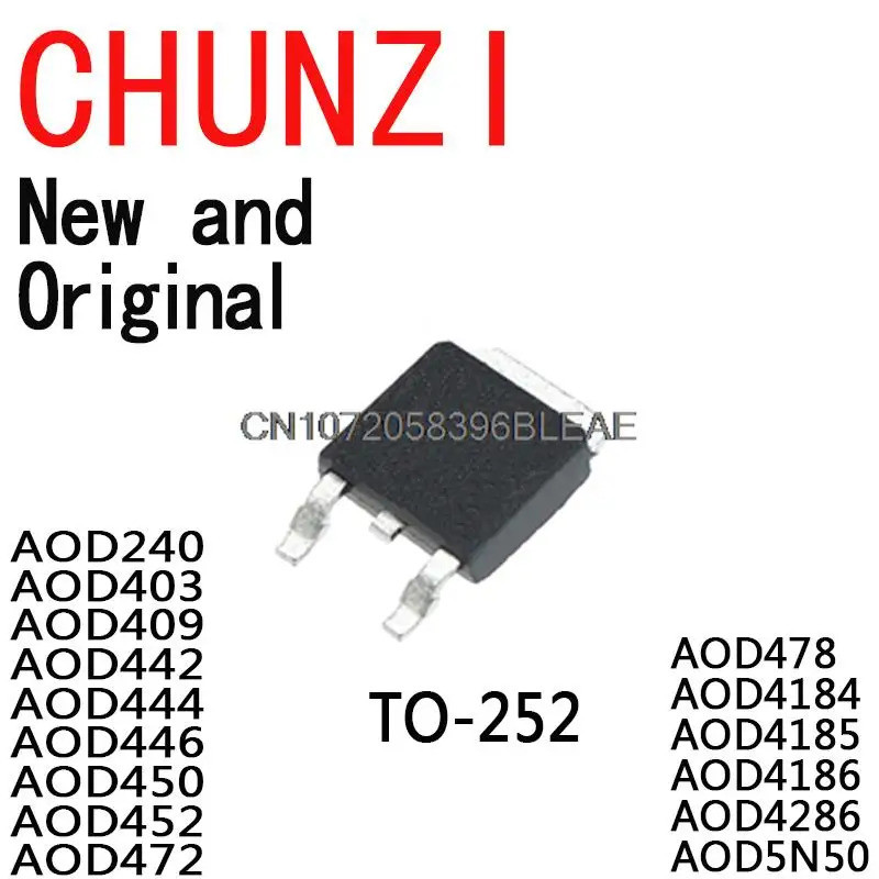 5PCS AOD240 AOD403 AOD409 AOD442 AOD444 AOD446 AOD450 AOD452 AOD472 AOD478 AOD4184 AOD4185 AOD4186 A