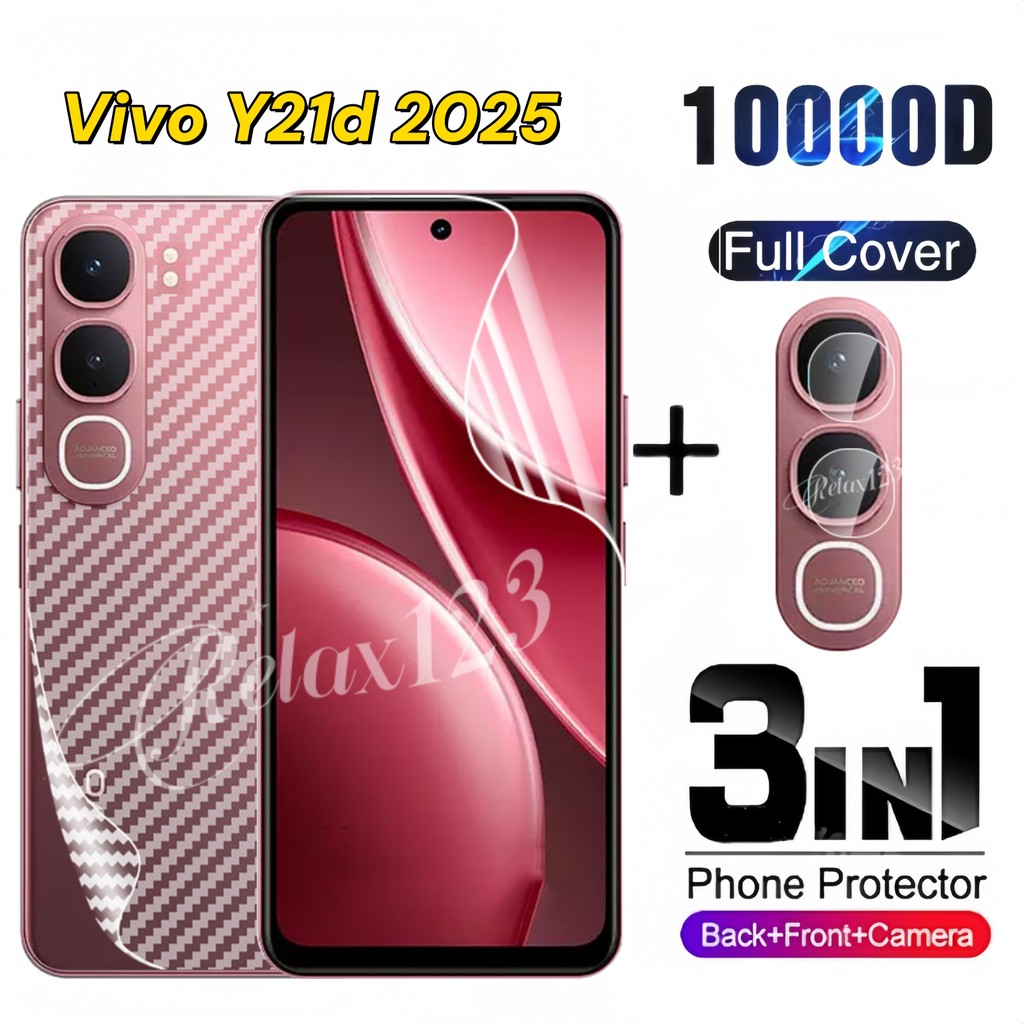 สําหรับVivo Y21d 5G 2025 3in1 ด้านหน้ากลับเลนส์Hydrogelฟิล์มสําหรับVIVO Y21D Vivo Y21d Y 21 d Y21D 2
