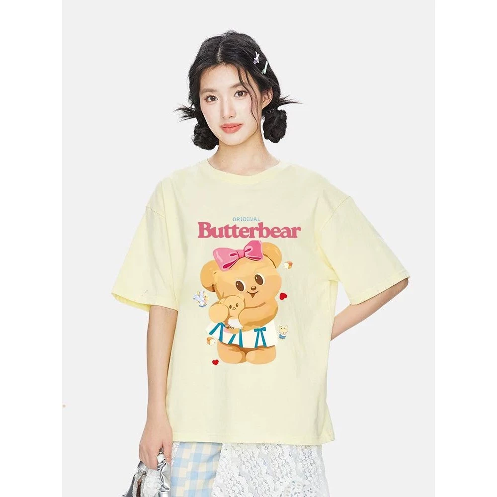 เสื้อ Butterbear Butter bear T-shirt ผ้าCotton 100%ใส่ได้ ทั้ง ชาย ใส่สบาย ไม่หด ไม่ย้