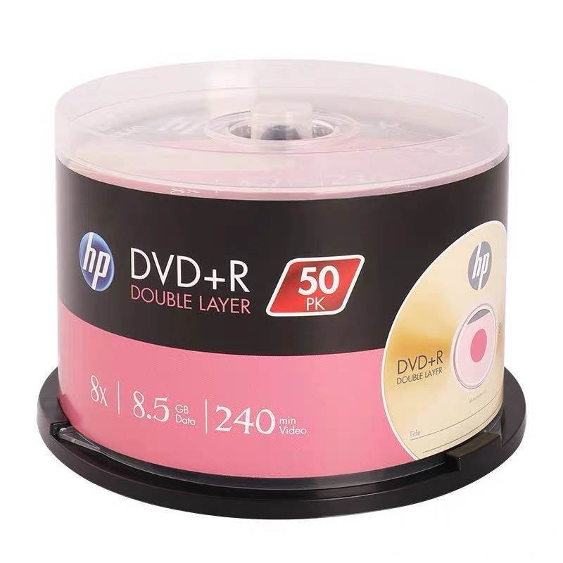 HP HP 8.5G CD DVD แกะสลักแผ่นบันทึก 8.5G Barrel ความจุขนาดใหญ่ D9 Blank CD DL 50 ชิ้นแพคเกจ