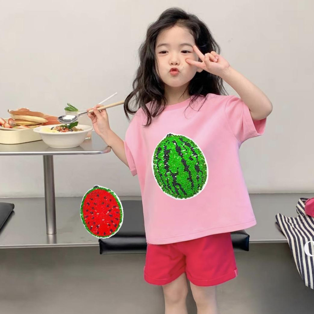 Yout-children เสื้อเด็ก เสื้อคอกลม ใส่สบาย cotton ลายพิมพ์แฟชั่น 2-9 ขวบ เด็ก 'Watermelon'