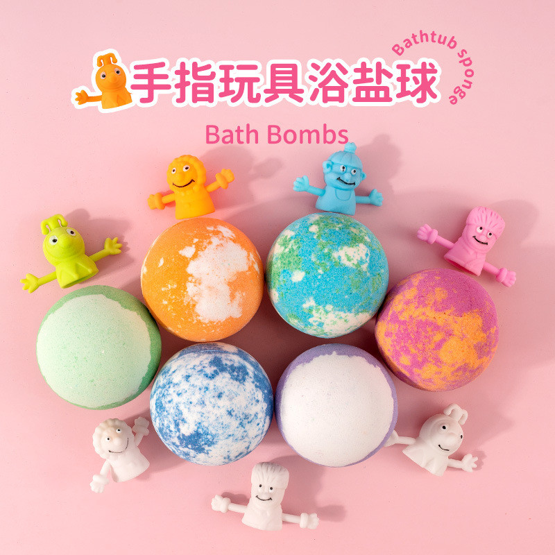 Finger Toy Bath Salt Ball Exfoliating Bath Salt Ball spa เกลืออาบน้ํา Bubble Ball Bath Ball 25.9.24