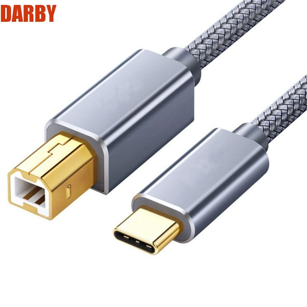 DARBY สาย USB C ถึง USB B เครื่องพิมพ์สแกนเนอร์อุปกรณ์ 0.5 M/1 M/1.5 M/2 M/3 M USB2.0 หญิง USB B 2.0