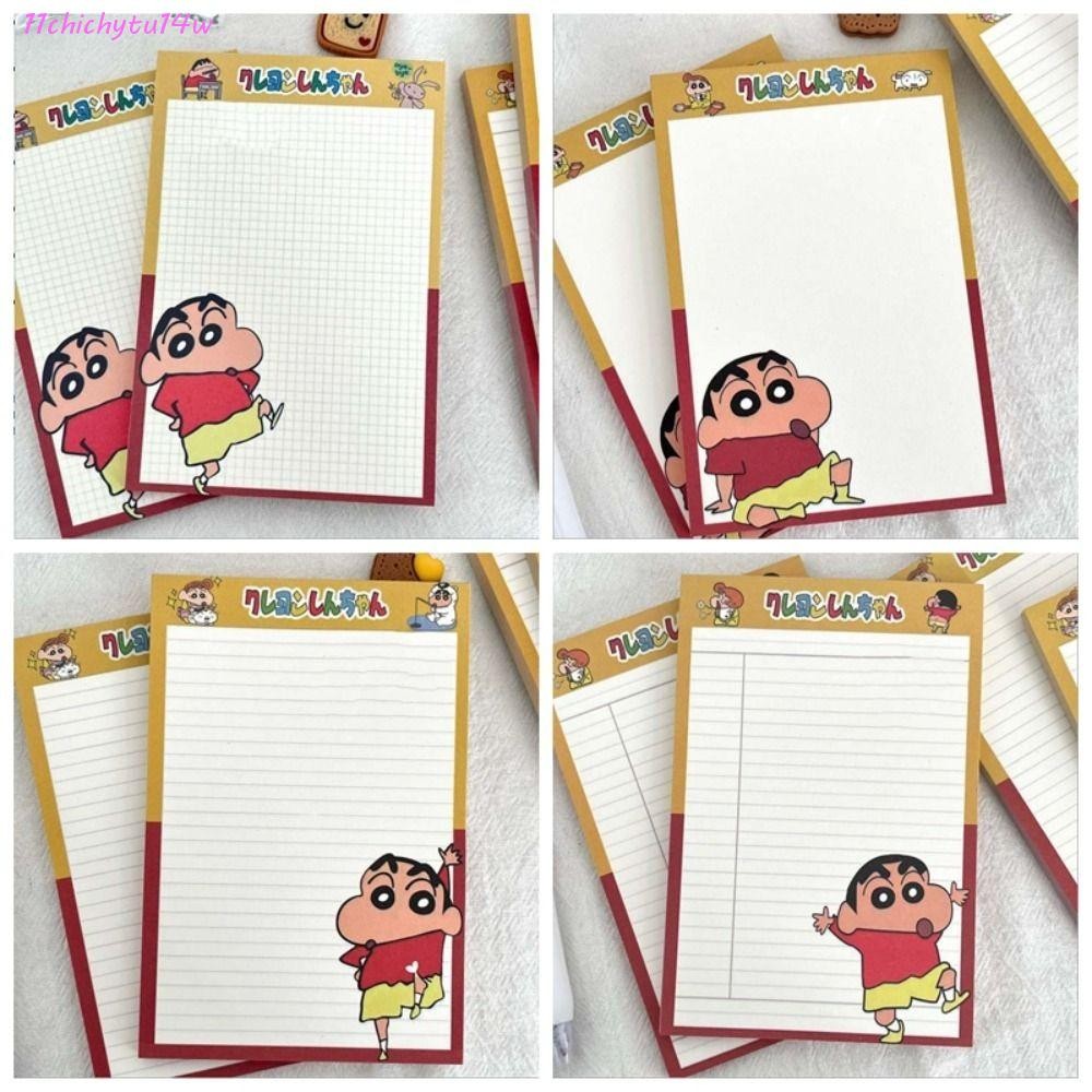 CHICHYTU14W เครยอนชินจังกระดาษโน้ต, การ์ตูนอะนิเมะ A7 Memo Reminder กระดาษ, Kawaii School Office Sup