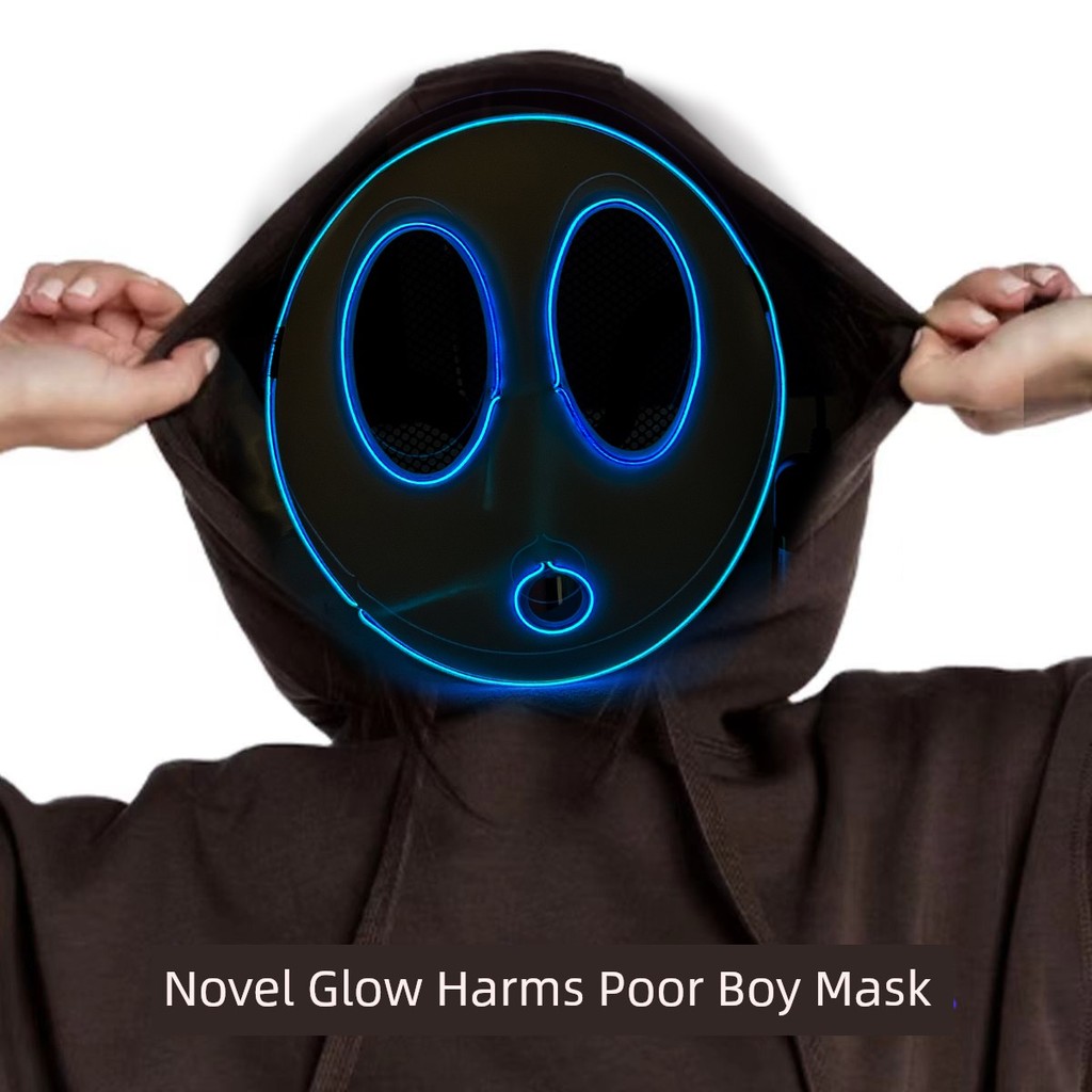 ❅ใหม่ Glow Flash Shy Kid Mask Shy Guy Mask เกมภาพยนตร์ Luminous หน้ากากฮาโลวีน✌