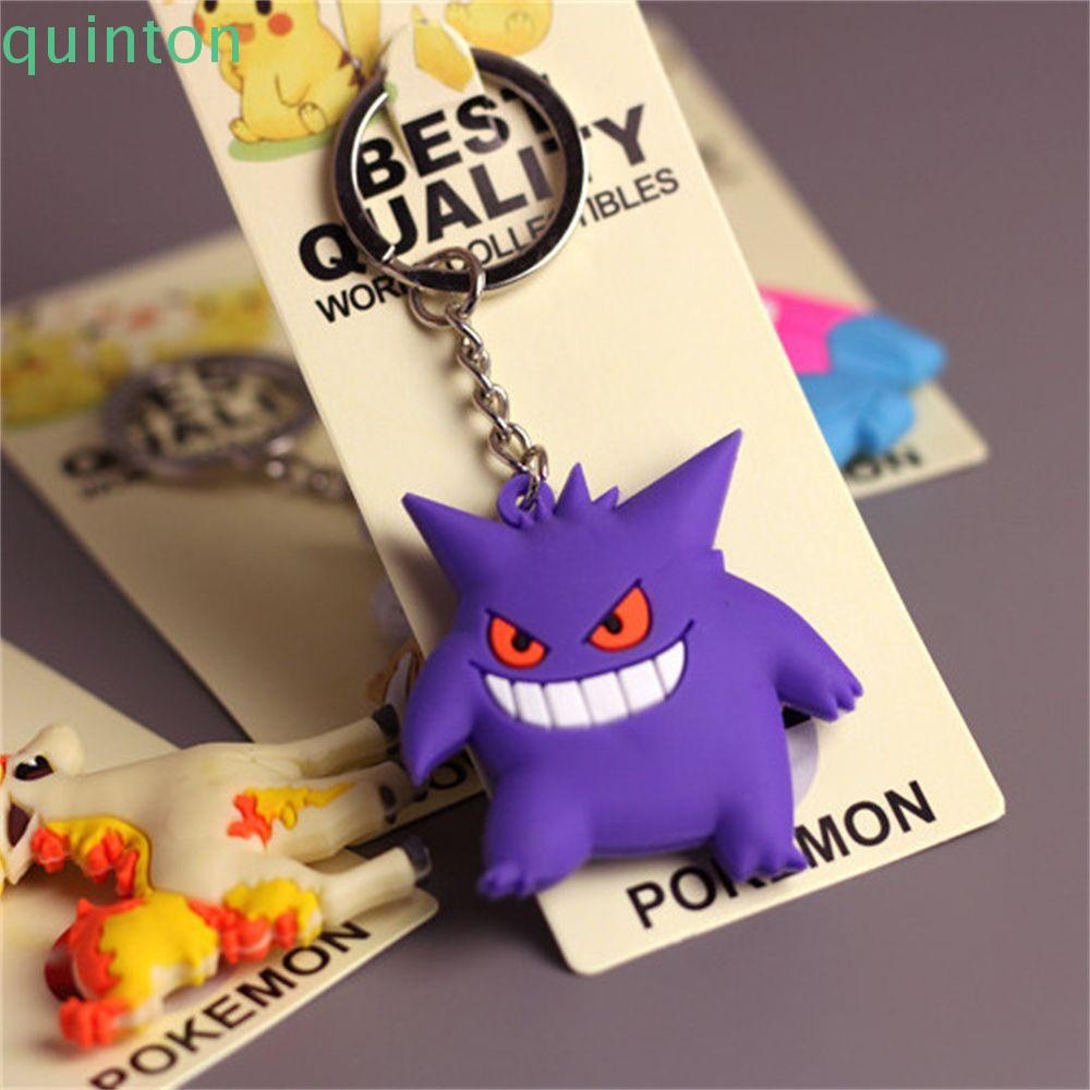 QUITON Pokemon Key Chain Eevee ของขวัญวันเกิด Dragonair ญี่ปุ่นอะนิเมะ Snorlax Charizard กระเป๋าเป้สะพายหลังจี้