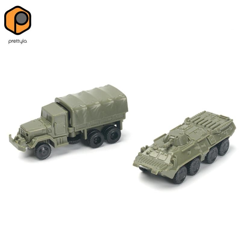 [สวย] ชุดยานพาหนะ 1:144 2 ชิ้นรุ่น Btr80 รถหุ้มเกราะสําหรับเด็กชุดอาคาร