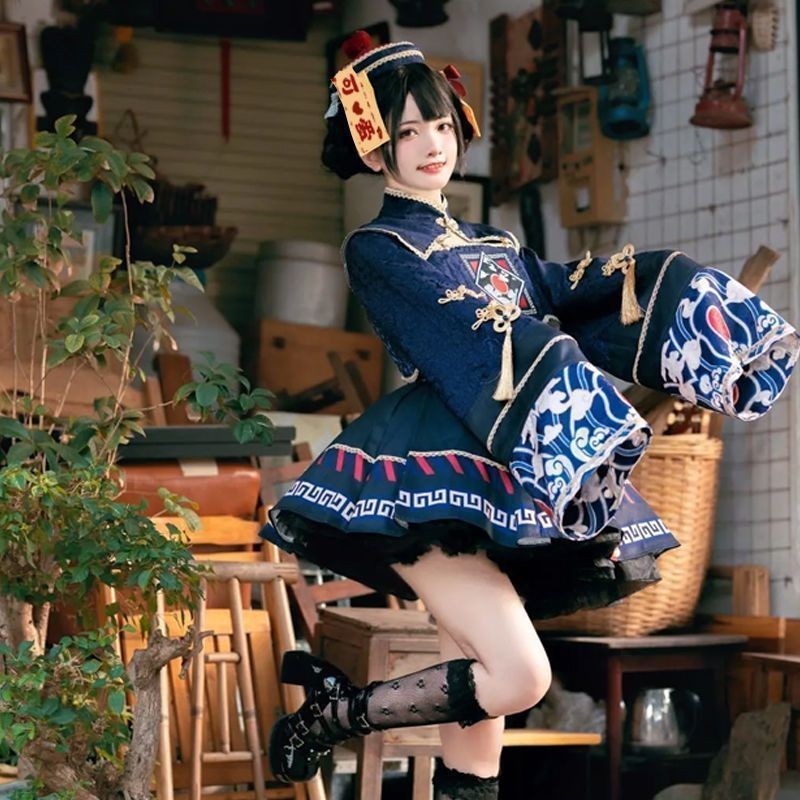 ชุดคอสเพลย์ Little Zombie Lolita สำหรับเด็ก Halloween แบบ JSK สไตล์