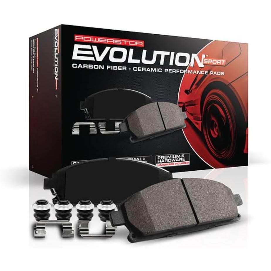 Power Stop Z23-1871 ด้านหน้า Z23 Sport คาร์บอนไฟเบอร์ผสมเซรามิคเบรคสําหรับ C43 AMG, C450, CLS450, E,