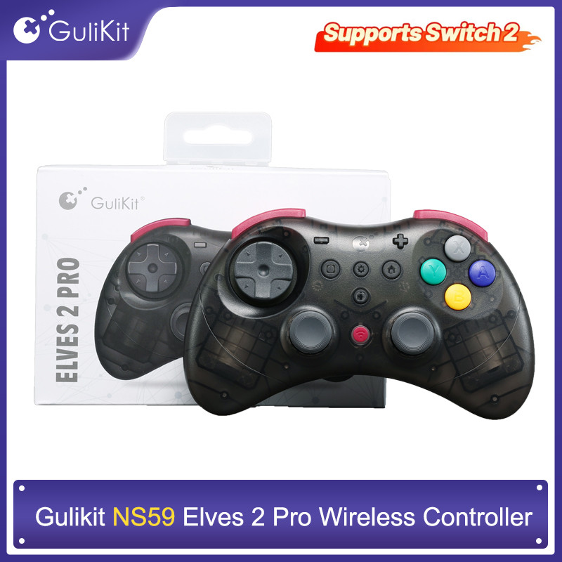 GuliKi NS59 Elves 2 Pro คอนโทรลเลอร์ไร้สายพร้อมจอยสติ๊กฮอลล์สําหรับ NS Switch 2 Android/Windows Game