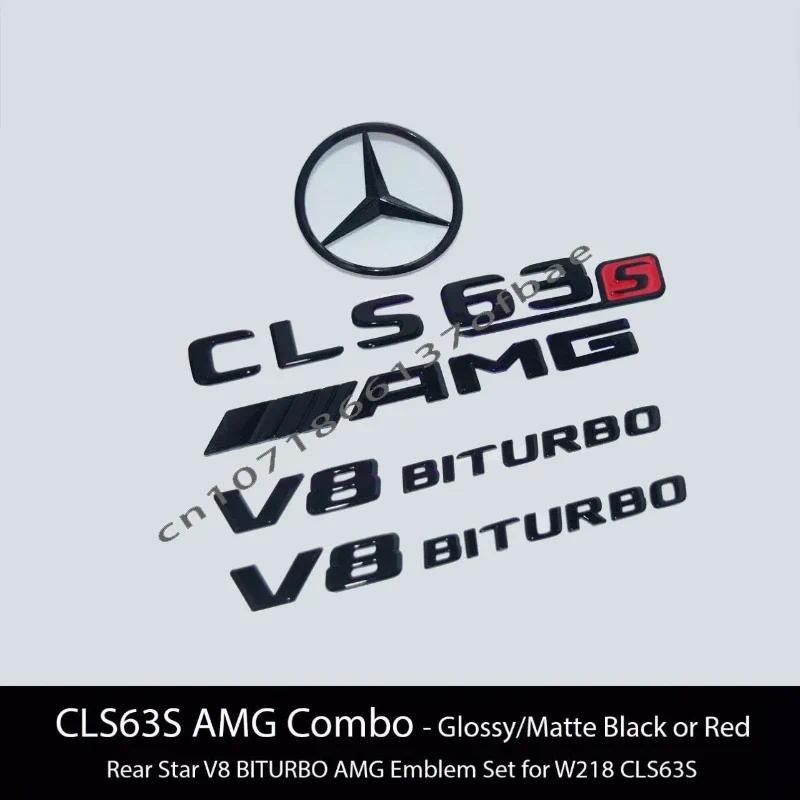 3D ABS CLS63 CLS550 Embelm ตัวอักษร V8 BITURBO 4MATIC Badge AMG สติกเกอร์สําหรับ Mercedes Benz W218 