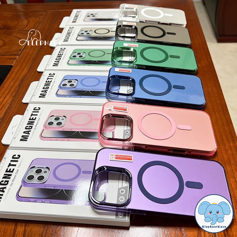 เคสโทรศัพท์รุ่น11 15 สำหรับIPhone 13 14 12 16 15 11 Pro Max 14 16 15 Plus เคสชาร์จแม่เหล็กไฟฟ้าที่มีสีสันสดใส