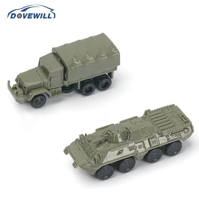 [Dovewill] 2 ชิ้น 1/144 โมเดลรถชุดอาคารเครื่องประดับขนาดเล็ก Btr80