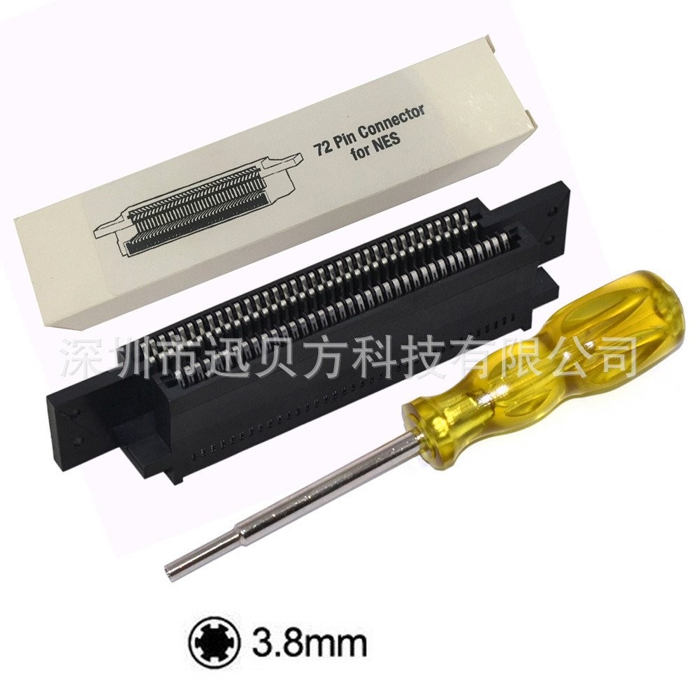 Connector + 3.8mmNGCNES ไขควง 72 ชุดขั้วต่อ Pin Slot NES 4Q6L