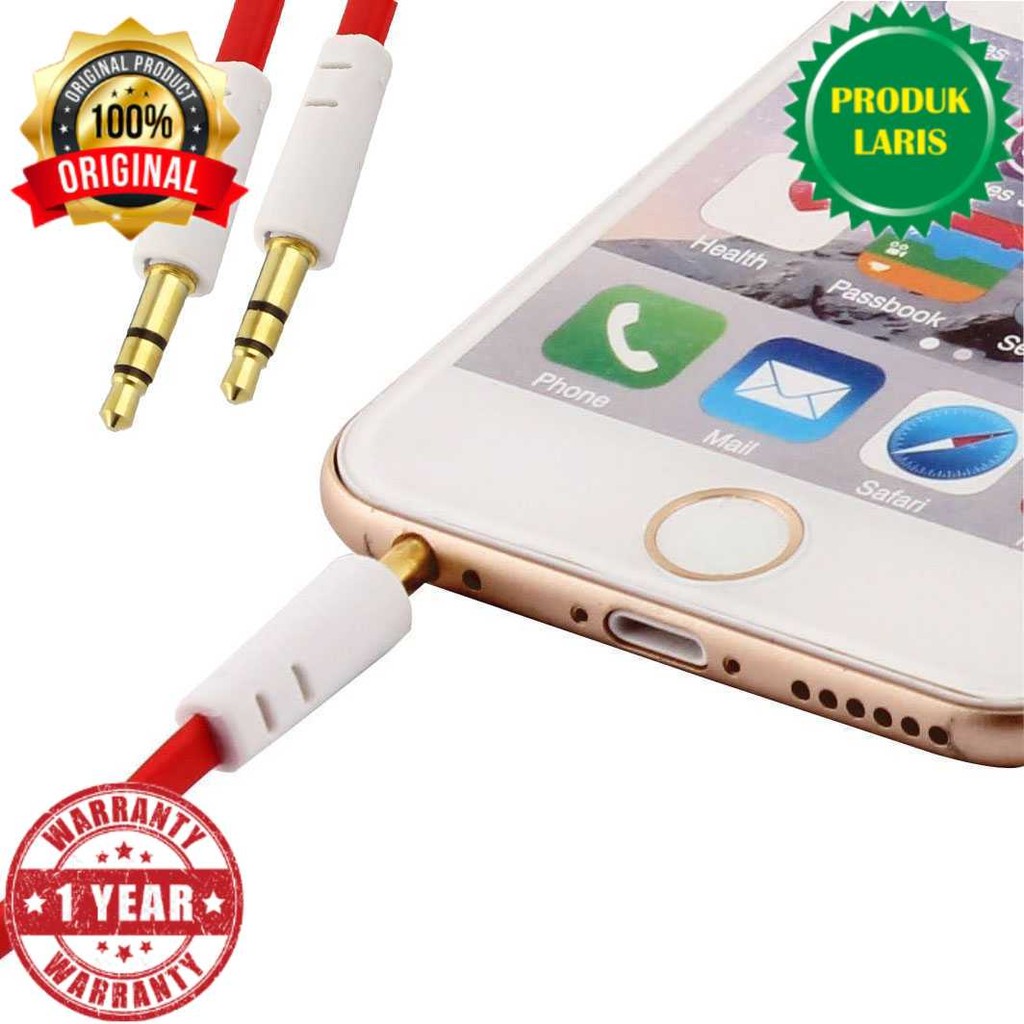 Rovtop 3.5 มม. TRS HiFi Noodle Design สาย AUX 1M - S-IP4G-B