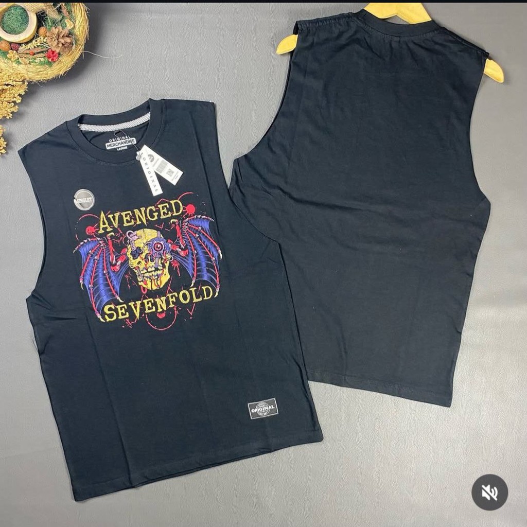 Av7x เสื้อกล้ามผู้ชาย Distro Tanktop Premium Mens Music Band Size ML XL