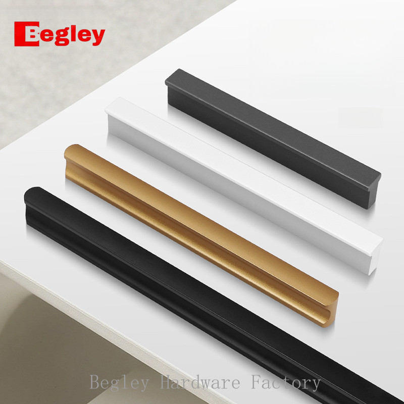 Minimalist Elongated ตู้เสื้อผ้าประตู Handles โมเดิร์นลิ้นชัก Handle ตู้ครัวดึงยาวเฟอร์นิเจอร์อุปกรณ์เสริม