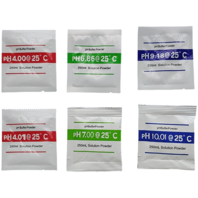 PH Cushioning Agent ph Meter Calibration Liquid Powder Agent สามารถติดตั้ง 250ml/ถุง 4.00/6.86/9.18 