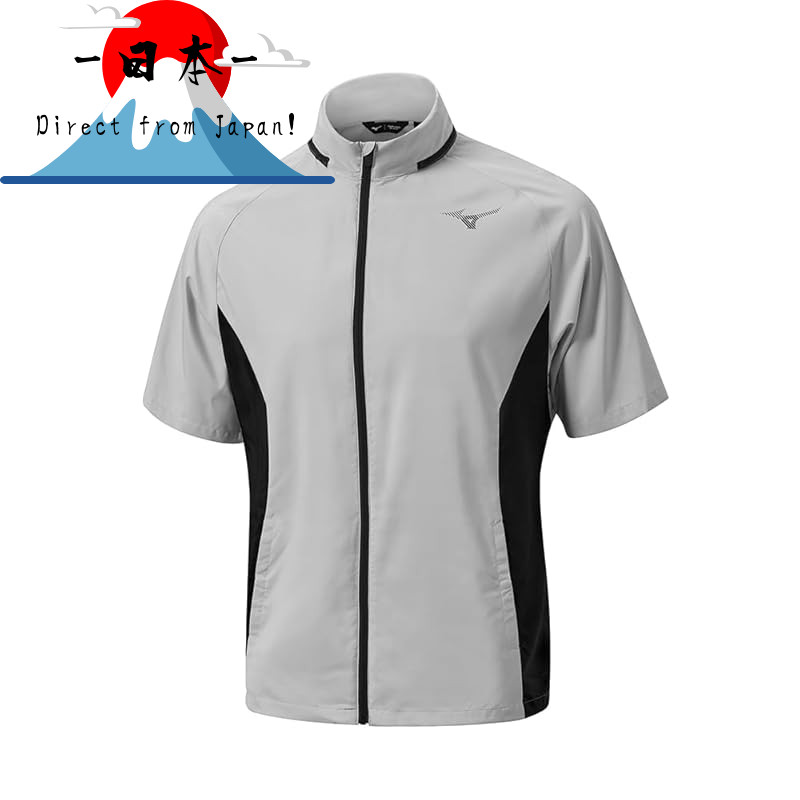 [Direct from Japan]
Mizuno Men's Short Sleeve Full Zip Golf Jacket with Hood Storage - Global Model 