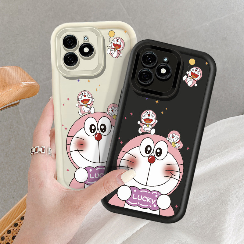 น่ารักการ์ตูนสีชมพู Doraemon สําหรับ OPPO A3 PRO A94 A93 A5S A57 A77 A7 A12S Realme C20 C11 C21Y C25