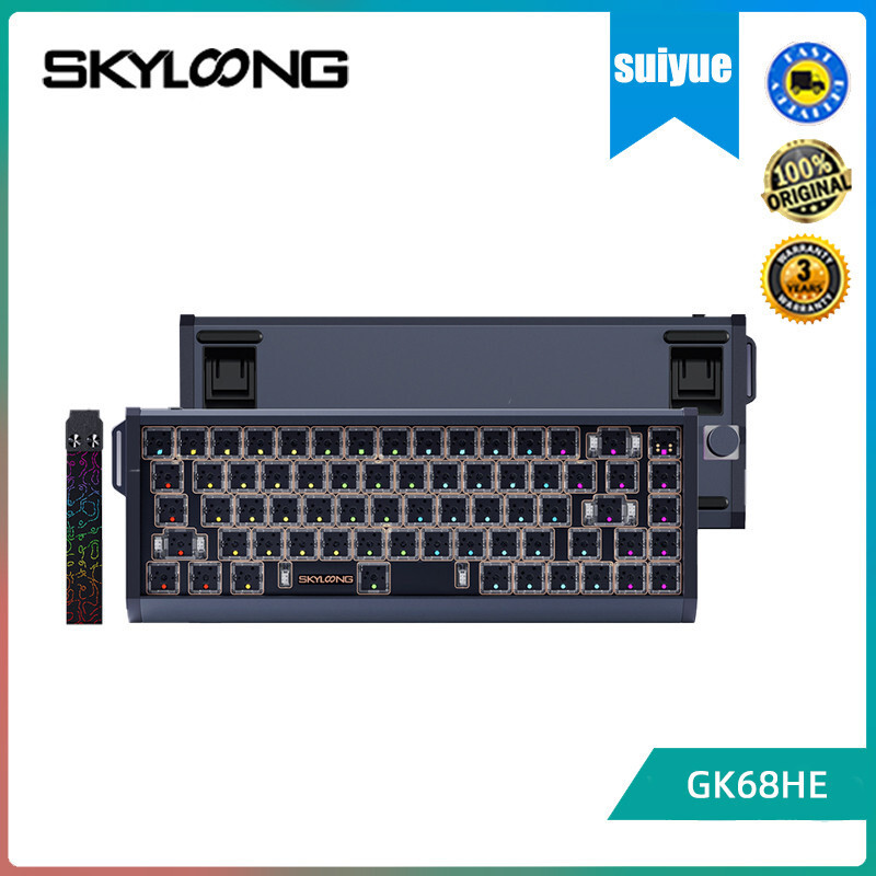 Skyloong GK68HE การตรวจจําลองที่สามอลูมิเนียมก้อนชุดสากลสามารถจับคู่กับแกนกล/แป้นพิมพ์แกนแม่เหล็ก