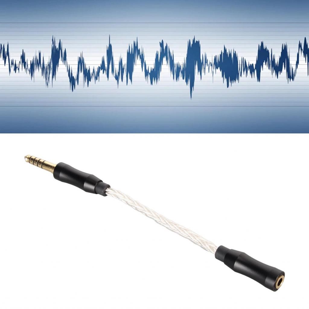 VBESTLIFE อะแดปเตอร์หูฟัง 3.5 มม.สเตอริโอหญิง 4.4 มม.Balance ชาย 8 Strands of Stranding ใช้งานร่วมกั