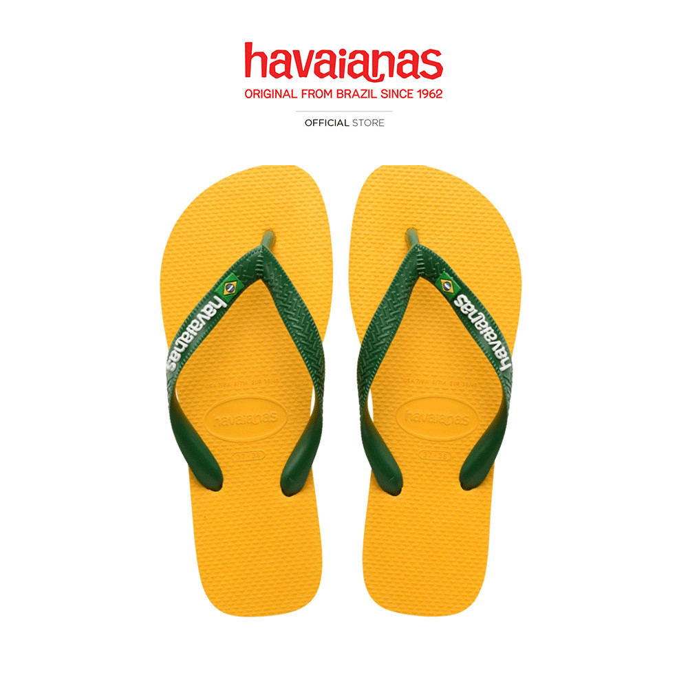 HAVAIANAS รองเท้าแตะ Brasil Logo Flip Flops YELLOW 41108501740U_H3YLXX