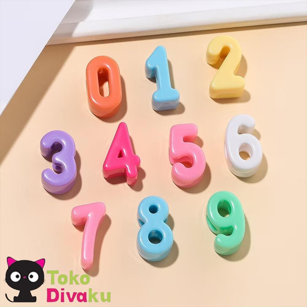 TOKODIVAKU - TAC225 BEAD MOTE NUMBER BEADS DIY ขนาดใหญ่ หลุม DIY กระเป๋า CHARM PARACORD STRAP