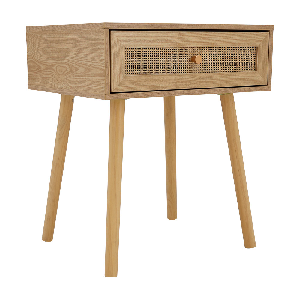 HomeHuk โต๊ะวางของพร้อมลิ้นชัก รุ่นสาน - สีธรรมชาติ