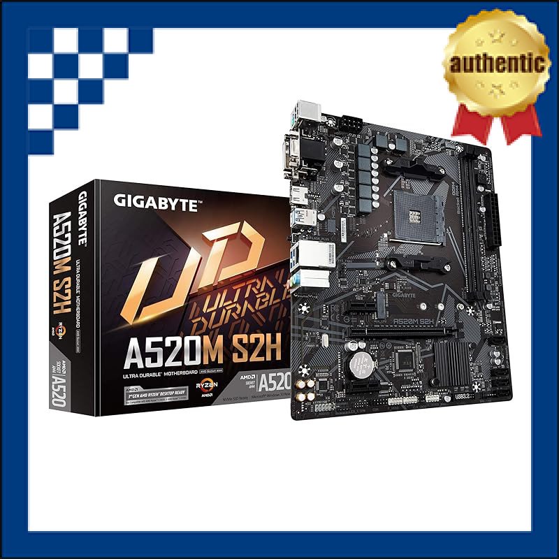 GIGABYTE A520M S2H Motherboard MicroATX [AMD A520 Chipset Included] MB5140