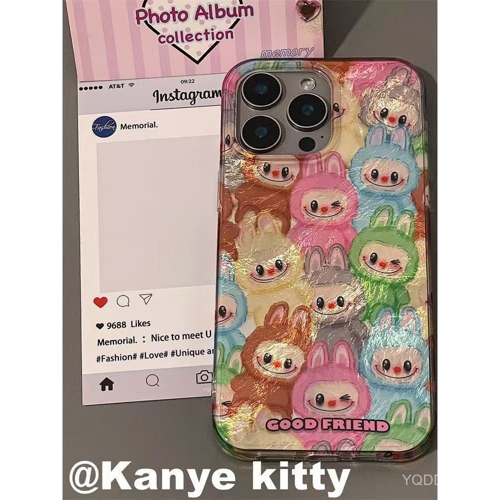 เคสโทรศัพท์เหมาะสําหรับiPhone 7 8 X XS XR XSMAX 11 12 13 14 15 16 Pro max PlusสีLabuผ้าShock-resista