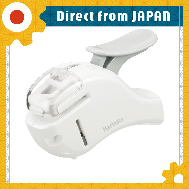Kokuyo Needle-Free Stapler Harinacs Compact Alpha Pale White SLN-MSH305PW【Direct From Japan】
