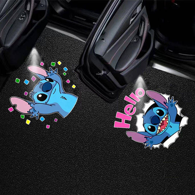 Stitch Princess Courtesy Lamp Car Door Induction Lamp Wireless Door down-Corner Lamp Car Universal P