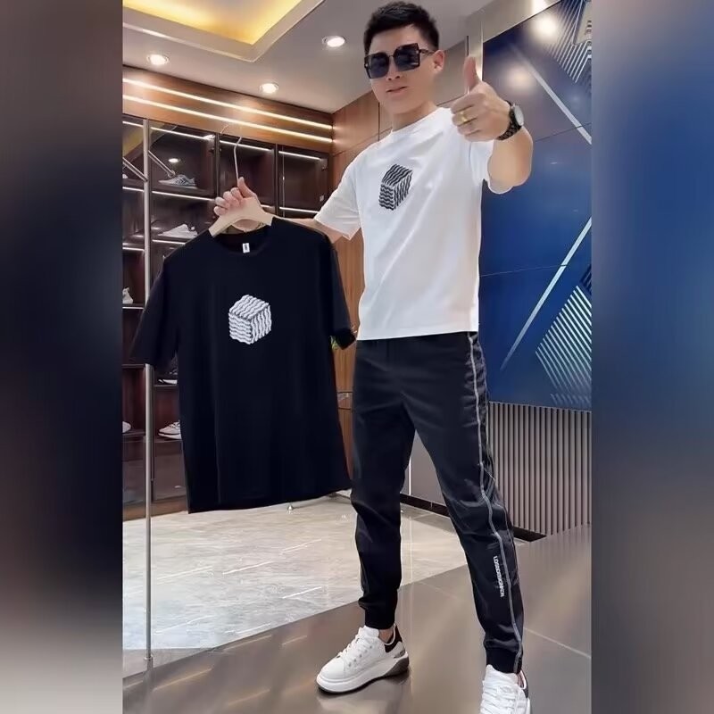 COD 2025 Summer Fashion Men's Pocket Short Sleeve T-Shirt Casual Round Neck Half Sleeve Versatile To