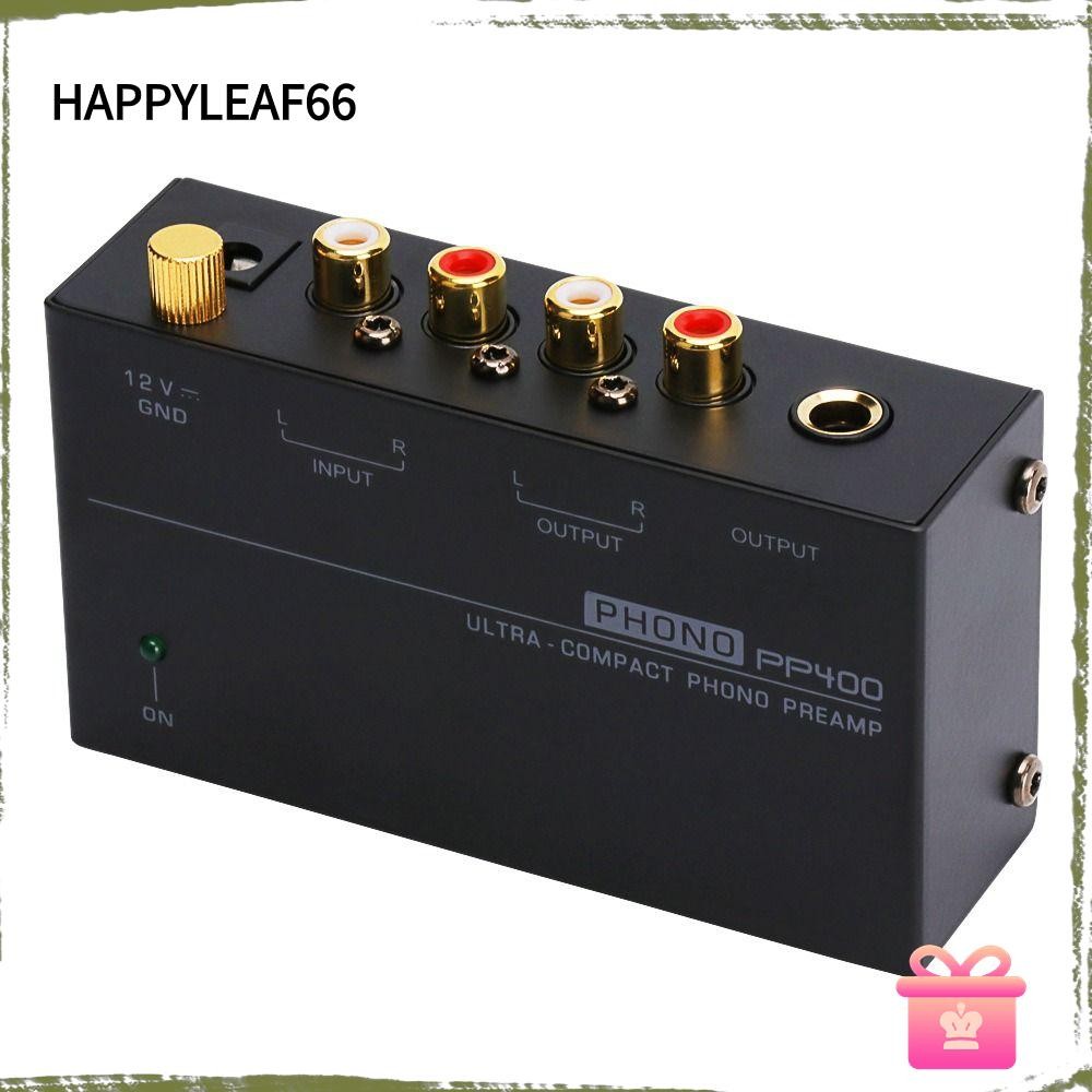 HAPPYLEAF66 PP400 Phono Preamp Preamplifier, RCA 1/4 นิ้วรองรับ 10.3*5.7*3 ซม.อินเทอร์เฟซ TRS Preamp