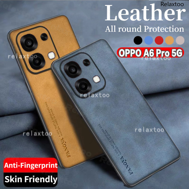 OPPOA6 Pro 5G หนังแกะหนังปลอกสําหรับ OPPO A6Pro A6 Pro X A6X A6Pro A6i OPPOA6Pro 5G 4G 2025 Matte Soft Ultra thin เคสโทรศัพท์กันกระแทกป้องกันปกหลังปลอก