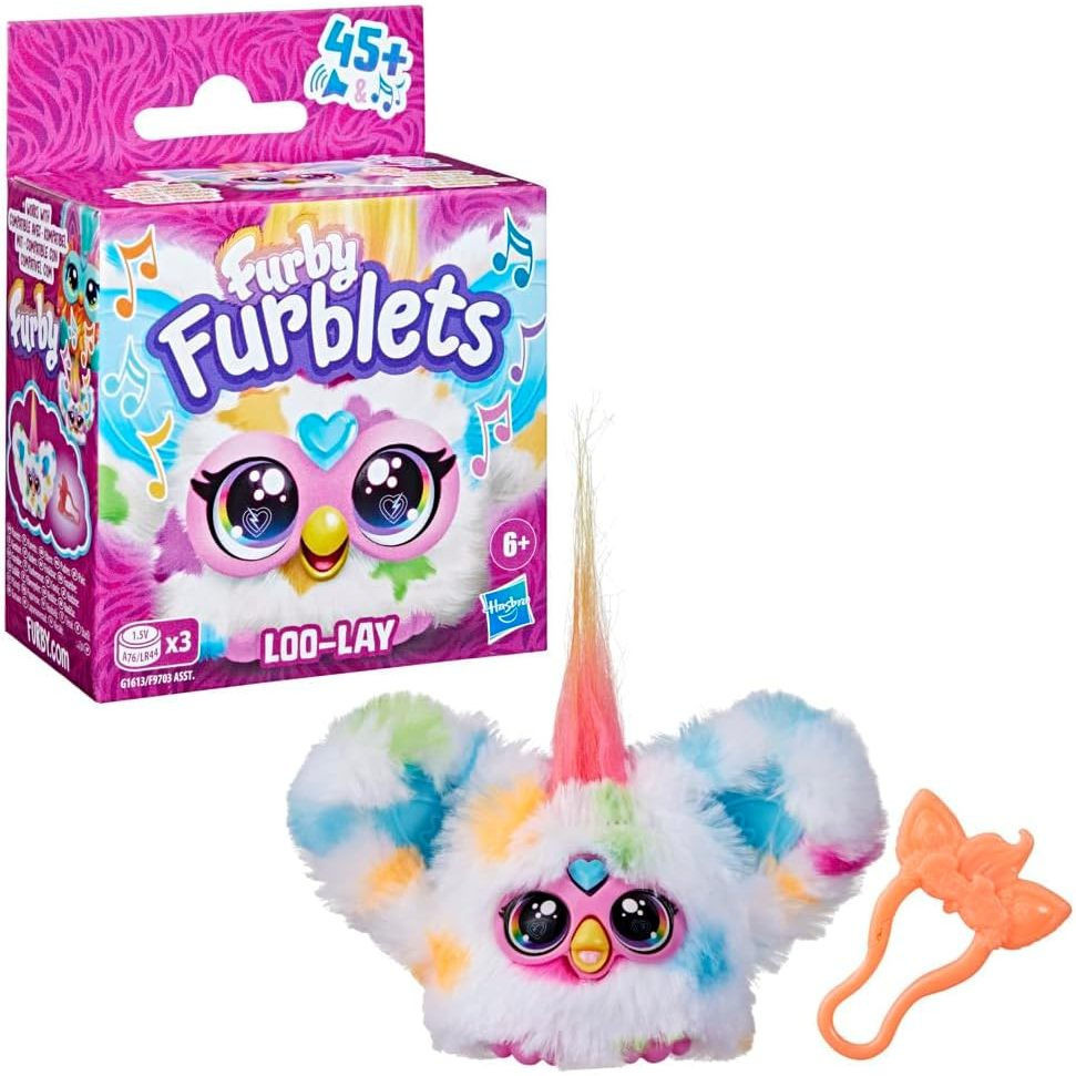 45+ Sounds & Music, Speaks Only Furbish, ของเล่นตุ๊กตาอิเล็กทรอนิกส์ Furby Furblets Loo-Lay Mini Fri