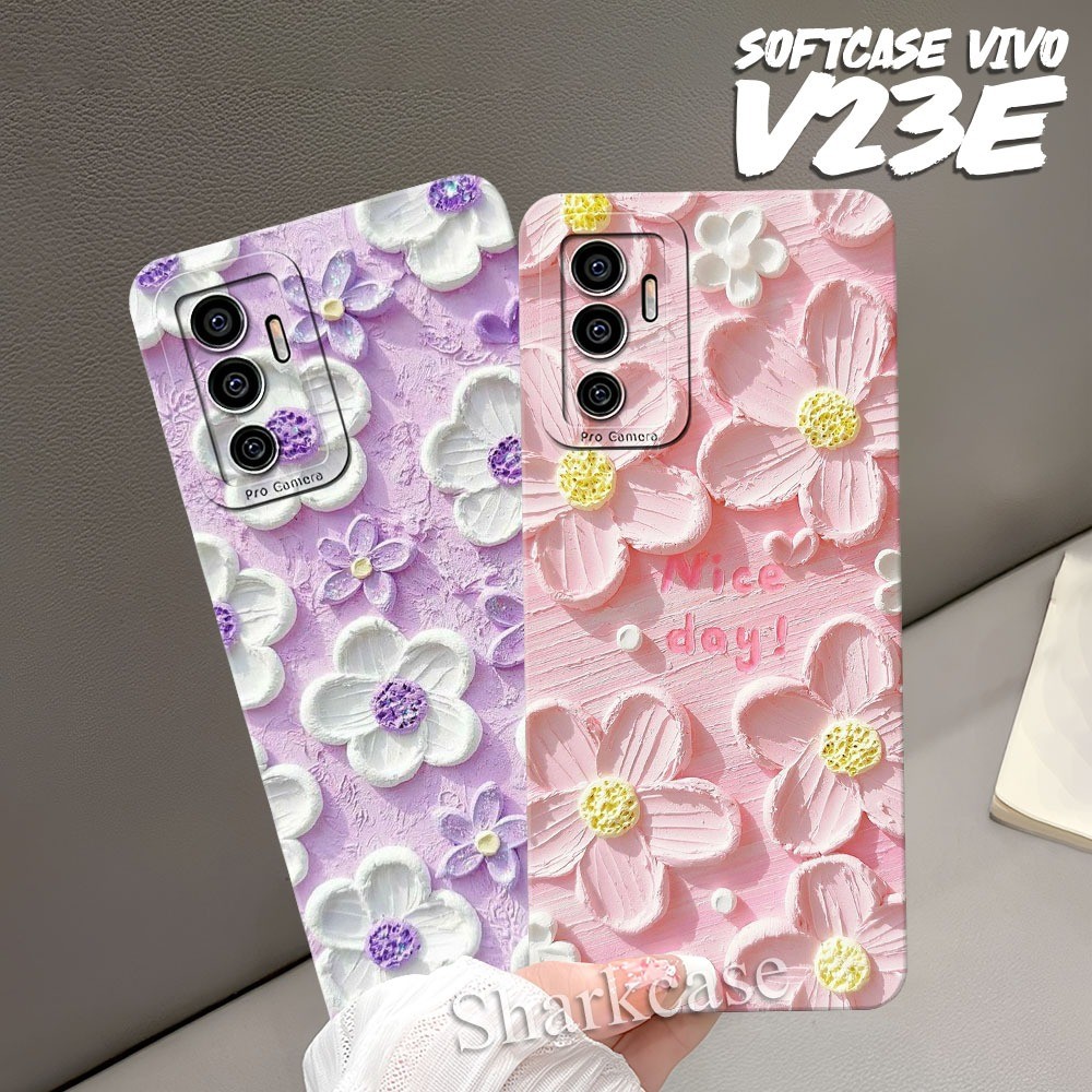 HP Softcase VIVO V20SE / VIVO S1 / S1 PRO / Z1 PRO / V23E / V23 5G เคส Aesthetic Flower - เคส Vivo -