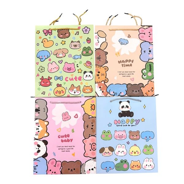 ถุงกระดาษ A4 แนวตั้ง สายเชือก L-9305 คละลาย (35x25x12ซม.)(จำนวน 1 ใบ) ทักแชทเลือกลาย