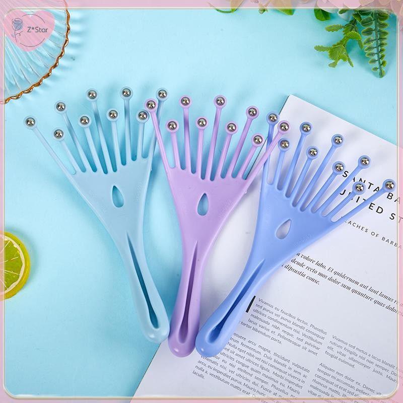 Z * Star Head Massager Scalp Neckb Roller Five Finger 9 Claws Steel Ball Hand Held Relax Spa Hair Ca