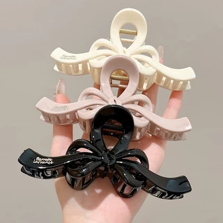 เวอร์ชั่นเกาหลีของโบว์สามมิติจดหมายขนาดใหญ่คลิปสีชมพูความรู้สึกระดับไฮเอนด์ด้านหลังผมหัวคลิปฉลามกิ๊บซอก
